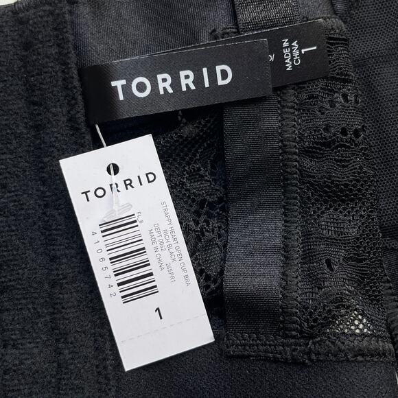 Torrid Cut Out Strappy Bra Heart Cage Harness Longline Bralette Lingerie Plus 1X - Picture 8 of 12